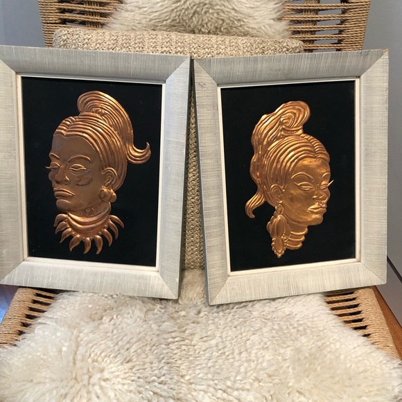 Vintage African Copper MCM Art - Picture 1 of 4
